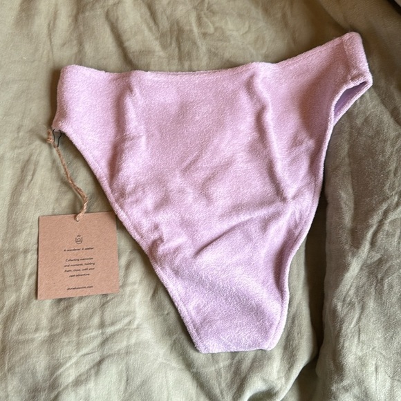 Stone Fox Swim Sola Bikini Bottom in Orchid Petal Terry - Picture 16 of 16